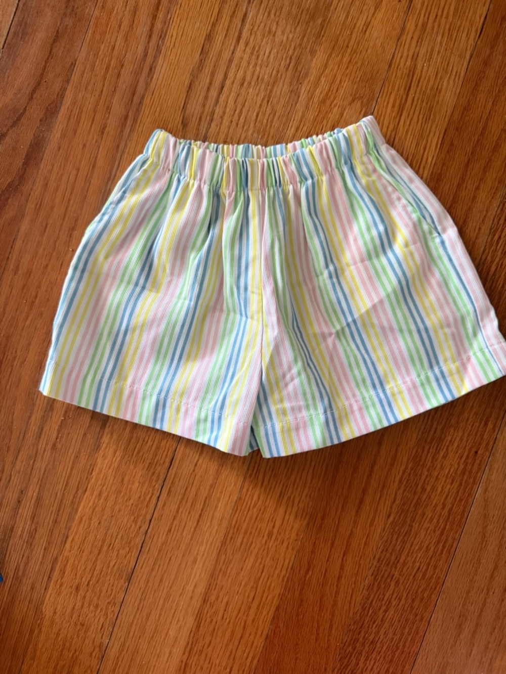 Lulu Bebe Pastel Striped Elastic Waist Shorts
